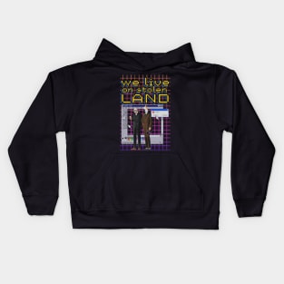 We live on Stolen land  vaporwave Kids Hoodie